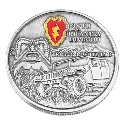

Greensen 403mm 25th Infantry Division Pattern Metal with Gold Plated Military Challenge Coin