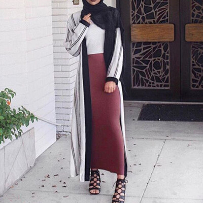 

Muslim Thick Skirt Bodycon Slim High Waist Stretch Long Maxi Womens Pencil Skirt