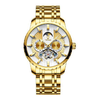 

TEVISE Men Fashion Automatic Mechanical Watch Stainless Steel Watch Band Metal Case Waterproof Wrist Watch T856A