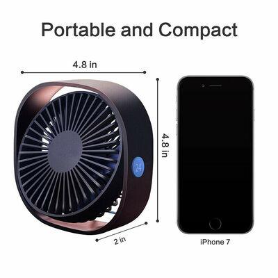 

360° Mini Cooling Fan Portable USB LED Light 3 Speed Office Cooling Fan Car Home