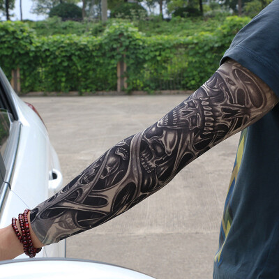 

Flower arm tattoo sleeve seamless outdoor riding tattoo sunscreen sleeve riding tattoo sleeve custom color