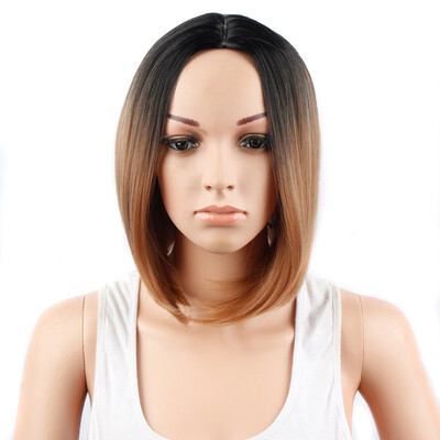 

Gobestart Women Fashion Lady Gradient Short Straight Hair Cosplay Party Wig