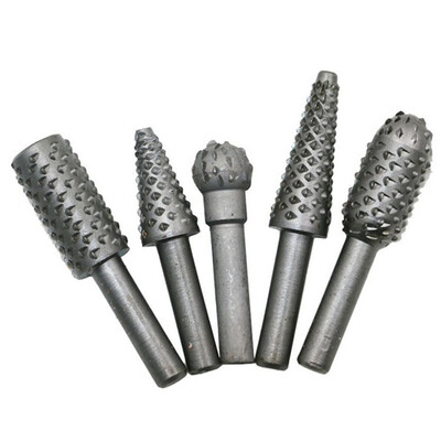 

Woodworking Electric Rotary File Grinding Head Roll Carving Knife Bits 5pcs