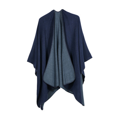 

Toponeto Women Winter Knitted Cashmere Poncho Capes Shawl Cardigans Sweater Coat