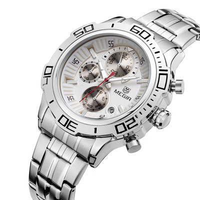 

Meigel MEGIR Mens Multi-Function Quartz Watch Mens Calendar Watch