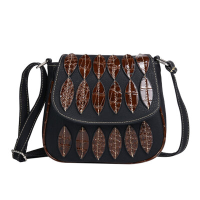 

Women PU Leather Leaves Embroidery Messenger Bag Shoulder Crossbody Bag