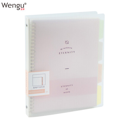 

Wengu a loose-leaf notebook notebook notepad 30 holes 60 horizontal core detachable binder four-color index separator page pink B17-A4B