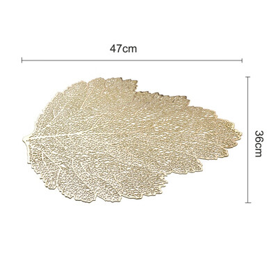 

Stamping Hollow Placemat Table Mats For Leaf Shape Table Decoration Accessories Tableware Woven Non-Slip Dining Table Mats
