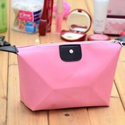 

1Pcs Retro Candy Color Dumplings Storage Bag makeup bag womens Waterproof Cosmetic Bag Portable Travel Bag
