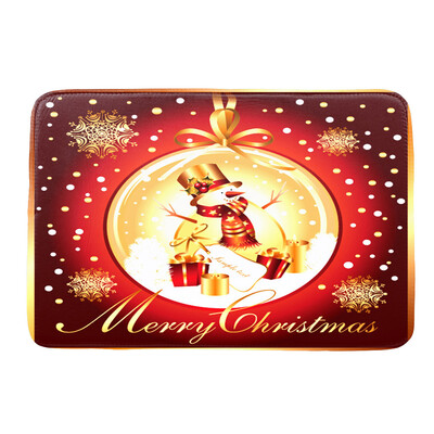 

〖Follure〗Christmas HD Printed Non-Slip Bath Mat Absorbent Home Decor A