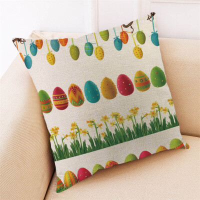 

Siaonvr Happy Easter Sofa Bed Home Decoration Festival Pillow Case Cushion Cover