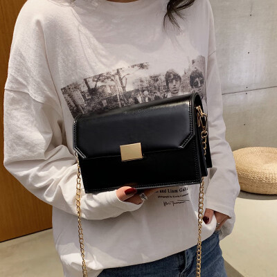 

Bag female 2019 new Korean version of the simple chain small square package ins super fire wild ins retro shoulder Messenger bag