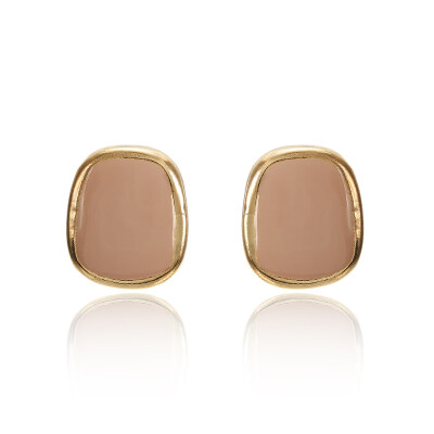 

2019 Contracted square color contrast color earrings female fashion lady geometric stud earrings Modern jewelry