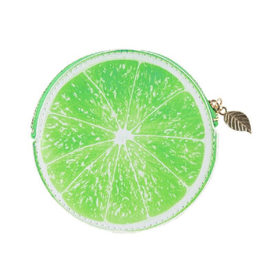 

Fashion Women Coin Purse Orange Pattern Print PU Leather Candy Color Wallet OrangeYellowGreen