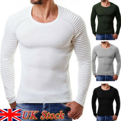 

New Mens O Neck Jumper Cotton Soft Pullover Knitted Plain Designer Sweater Top