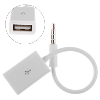

35mm AUX Audio Plug USB 20 Converter Cable Cord Car MP3