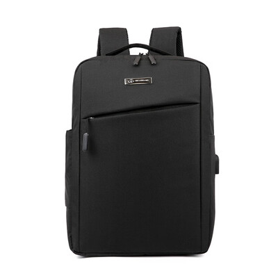 

Women Men Ladies Girl Solid Business Shoulder Backpack With USB Interface Bag