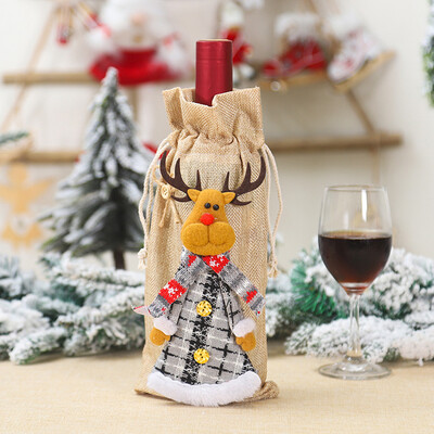 

〖Follure〗Merry Christmas Santa Wine Bottle Bag Cover Xmas Festival Party Table Decor Gift