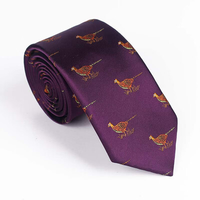 

Spot stable supply polyester bird pattern pattern one-way cutting tie mens formal business personality tie