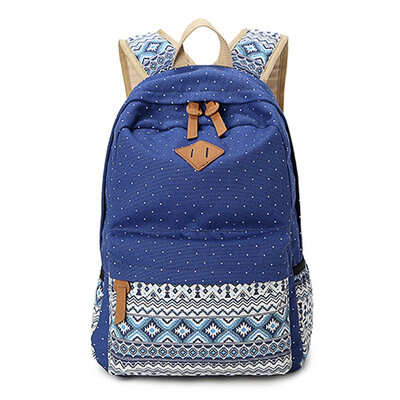 

Marsoul ethnic wind canvas shoulder bag ladies casual backpack fashion travel bag student bag waterproof canvas bag large capacity