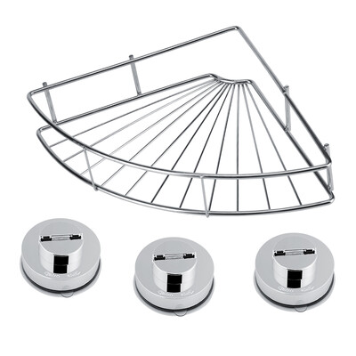 

Triangle Stainless Steel Shower Shelf Storage with Vacuum Suction Cup Kitchen Bathroom Shower Shelf with Vacuum Suction Cup