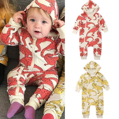

Newborn Baby Boy Girl Romper Jumpsuit Autumn Winter Hooded Clothes Outfits