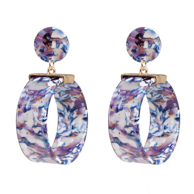 

Exaggerated Big Round Acrylic Statement Earrings For Women 2019 Hot Boho Resin Dangle Earring Party Jewelry