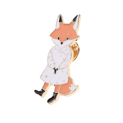 

Japanese Korean Version Cartoon Cute Cats Rabbits Foxes Metal Brooch Pins Fashion Jewelry Wholesale Cute Original Brooch