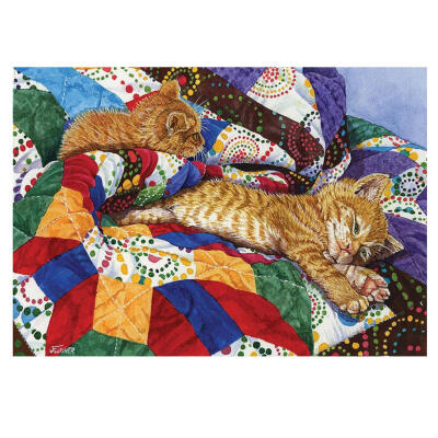 

5D DIY Full Drill Diamond Painting Sleeping Cat Cross Stitch Embroidery Kit