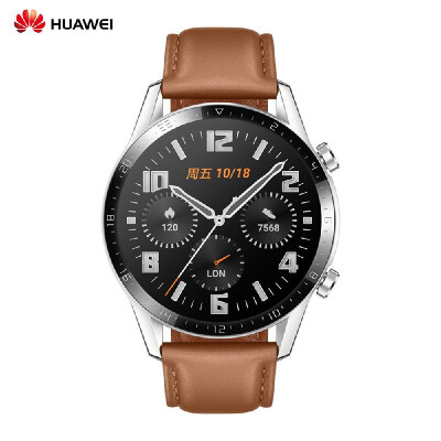 

HUAWEI WATCH GT 2 46mm 5ATM Waterproof Sport Smartwatch Smart Watch with BT51 Music Download Player 14 Days Standby Heart Rate Rh