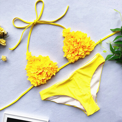 

Roseonmyhand Womens Bikini Solid Set Swimsuit Two Piece Filled Bra Swimwear Beachwear