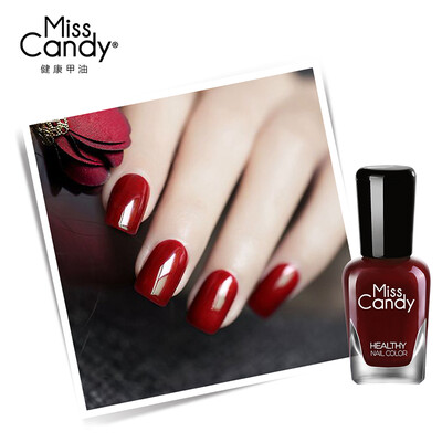 

Miss Candy Healthy Nail Polish Can Nail Polish Unscented&Environmentally Friendly Long-lasting Manicure No Rescue Water Addiction Cherry Red NA023