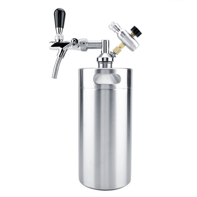 

Greensen 36L Mini Stainless Steel Keg with Faucet Pressurized Home Brewing Craft Beer Dispenser Set