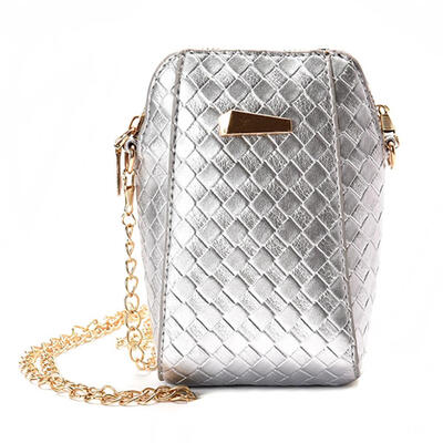 

Solid Color Shoulder Handbags Women PU Leather Zipper Chain Crossbody Bags