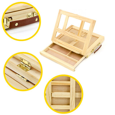 

Ktaxon 13" x 10" Portable Folding Wooden Table Top Drawing Easel Board with Artist Drawer Box for Storage Display Painting