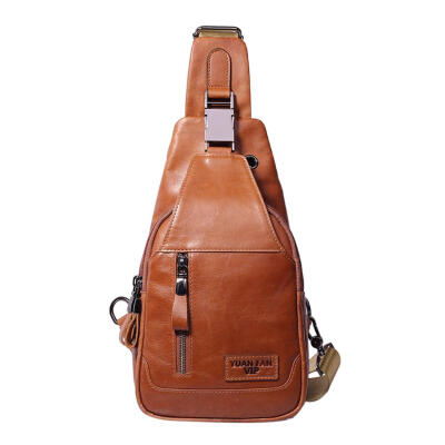 

Oil Wax Leather Shoulder Waist Belt Packs Chest Bags Men Messenger Bags