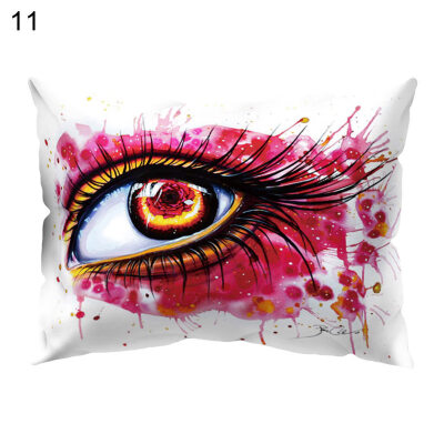 

Modern Colorful Eye Print Pillow Case Sofa Waist Throw Cushion Cover Home Decor