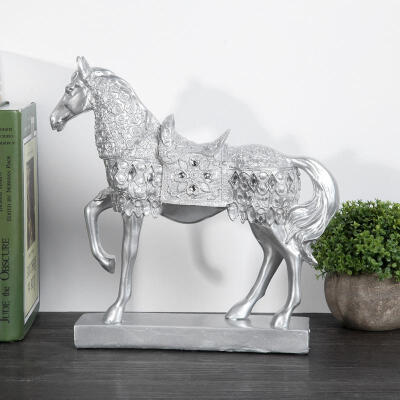 

Greensen Engraved Horse Decor Blessing Arts Crafts Statue Desktop Ornament Sculpture Lucky Gift