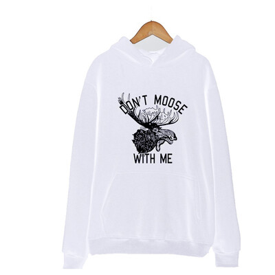 

Tailored Women Casual Ultra Soft Letter Print Full Sleeve Pullover Hooded Loose Blouse