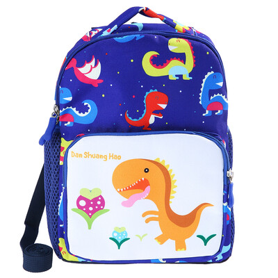 

Kids Backpack With safety Harness Nylon Cute Cartoon Dinosaur Travel Backpack Children Kindergarten Schoolbags Lunch Bag For 1-3 Y