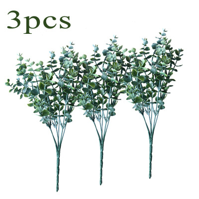 

Artificial Plant Eucalyptus Leaves Home Room Wedding Party Decoration Green 3PCS