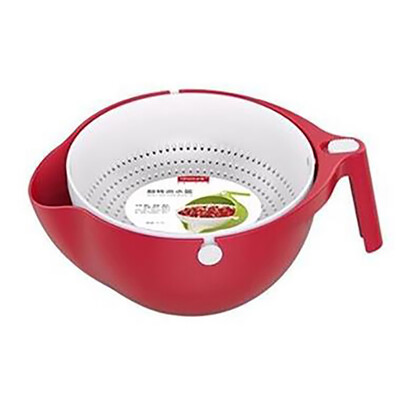 

Toponeto Double Drain Basket Bowl Washing Kitchen Strainer Noodle Vegetable Fruit Storage