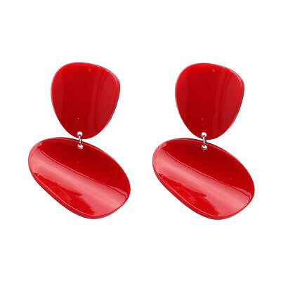 

2019 New Arrival Vintage Elegant Statement Jewelry Acylic Big Exaggerated Dangle Earring 3 Colors For Women Factory J50038