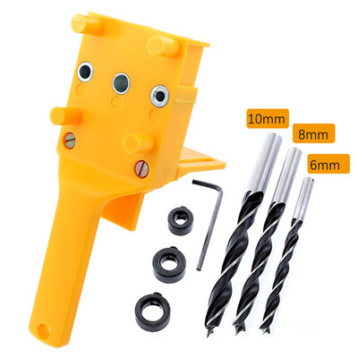 

〖Follure〗3 Pins Doweling Jig Drill Locator Woodworking Tool Mini Plastic Dowel Joints