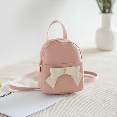 

2019 New Style Patchwork Bow Fashion Womens Backpack Travel Leather Rucksack Shoulder School Bag New
