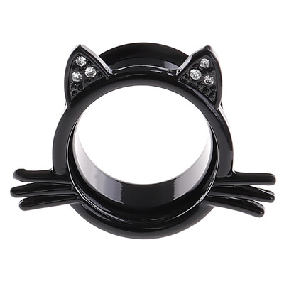 

1 Pair 6-25mm Stainless Steel Diamond Cat Style Ear Tunnels Plugs Expander Ear Piercing Flesh Tunnel