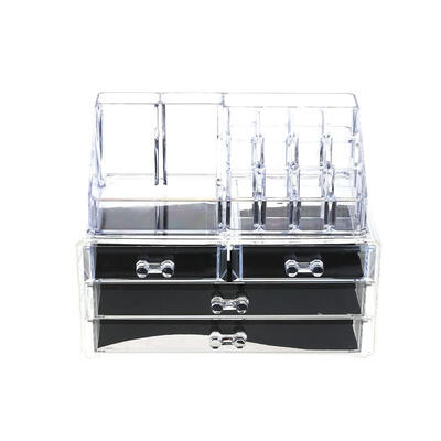 

Makeup Organizer Plastic Cosmetic Storage Box Jewelry Container Toiletry