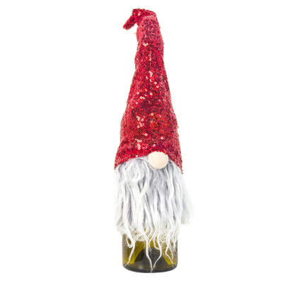 

Unique Wine Bottle Cover Santa Sequin Champagne Wine Bottles Cover Sleeve Bag Table Christmas Decoration