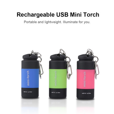 

USB Rechargeable LED Torch Mini Outdoor Light Portable&Lightweight Lamp Green
