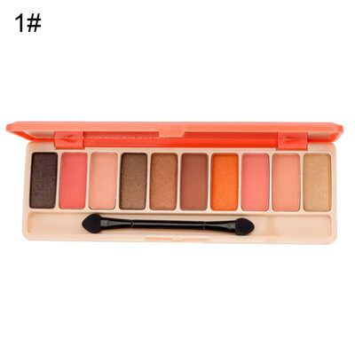 

10 Color Eyeshadow Palette Waterproof Long Lasting Shimmers Matter Smokey Makeup